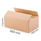 Kartondoboz 360x260x110 mm - 3 rétegű papírdoboz
