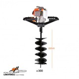 Kasei 3WT-300B gödörfúró 63cm3, 2,7Le 300mm fúrószárral, 2 felhasználós