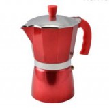 Kávéfőző 6 személyes kotyogós, piros (10062)