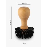 Kávégourmet Szűrőkosár tisztító kefe fa nyéllel műanyag sörtével 58 mm