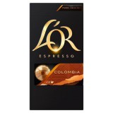 Kávékapszula, Nespresso&reg; kompatibilis, 10 db, JACOBS DOUWE EGBERTS L'OR Colombia (KHK977)