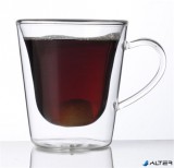 . Kávés-teás bögre, duplafalú üveg, 29,5cl, 2db-os szett, "Thermo"