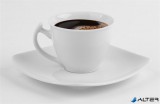 Kávéscsésze+alj,ROTBERG, fehér, 25cl, 6db-os szett, &#039;Quadrate&#039;