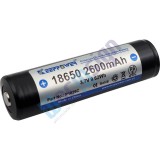 KeepPower 18650 3,7V 2600mAh védett Li-ion akkumulátor