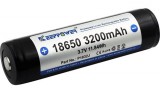 KeepPower 18650 3,7V 3200mAh védett Li-ion akkumulátor