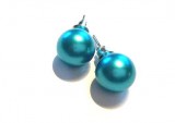 Kék gyöngyös fülbevaló