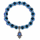 Kék hamsa keze karkötő