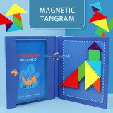 Kék mágneses tangram játék