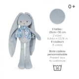 Kék Nyuszi textilbaba, 25 cm