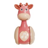 "Kelf fel Jancsi" Billegő szarvas baba játék rózsaszín-vajszín