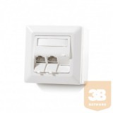 KELine 601143-AP Moduló 50 falon kívüli aljzat, 3 portos, üres