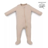 Kenguru Gold Kenguru Elől cipzáros Hosszú ujjú pamut rugi - Mogyoró (62-68)