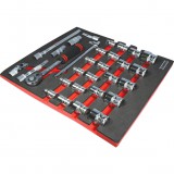 Kennedy 30 RÉSZES METRIKUS KEN-GRIP 1/2" DUGÓKULCS KÉSZLET SZIVACSBAN T0691