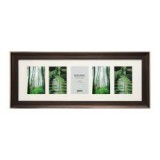 Kenro Bergamo Charcoal multi képkeret, 5db 10x15, faerezet hatás, ezüstszínű matt szegély, szénbarna