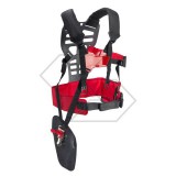 Kényelmes, gyorsoldós fűkaszás hám, heveder deréktáskával