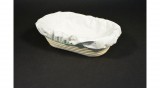 Kenyér kelesztő kosár oval  szakajtó 24x15x8cm ÉS hozzá szakajtó ruha szettben
