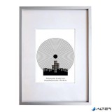 . Képkeret, 21x29,7 cm, aluminium keret, "Fotoplus", ezüst