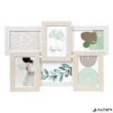 . Képkeret, galéria, fa, 6 db 10x15, 'Goldbuch Rio', natúr