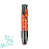 Képregényes, toll formájú radír, mely kattintással adagolható- Fekete - Click it erasers - comic attack