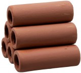 Kerámia csőpiramis akváriumba és terráriumba (6 cső | natúr színű | 70 mm hosszú)