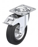 kerék ¤125 forgó-fékes fekete le-ve 125r-fi