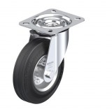 kerék ¤125 forgó-villás fekete le-ve 125r