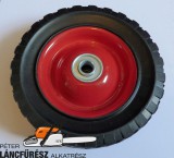KERÉK 150 mm UNIVERZÁLIS FÉM CSAPÁGGYAL GUMIKÖPENNYEL
