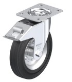 kerék ¤200 forgó-fékes fekete le-ve 200r-fi