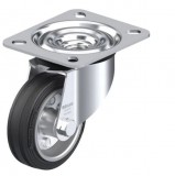 kerék ¤  80 forgó-villás fekete fém felnis le-ve 80r