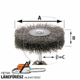 Kerek drotkefek -tengelyes