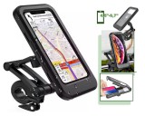 Kerékpáros Motoros kormányra szerelhető vízálló telefontartó