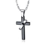 KERESZT - GYŰRŰ - NEMESACÉL  NYAKLÁNC