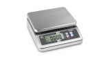 KERN FOB 10K-3LM (15000g/5g) rozsdamentes, IP67-es védettség, HACCP kompatibilis digitális asztali mérleg ellenőrző méréssel, hitelesíthető