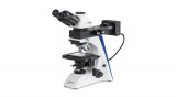 KERN OKO 178 metallográfiai, anyagvizsgálati mikroszkóp 50x/100x/200x/500x nagyítás, végtelen optikai egység, állítható asztal, polarizált fény, állítható fényerejű 5 W-os LED ráeső és 5 W-os LED átmenő megvilágítás, trinokuláris