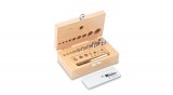 KERN súlykészlet precíziós mérlegekhez 1 mg - 100 g fa dobozban, OIML F2 súlyosztály