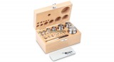 KERN súlykészlet precíziós mérlegekhez 1 mg - 500 g fa dobozban, OIML M1 súlyosztály