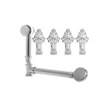 Kerra ACHR Lábak és leeresztő Antica szabadon álló kádhoz, króm