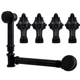 Kerra ACZ Lábak és leeresztő Antica szabadon álló kádhoz, fekete