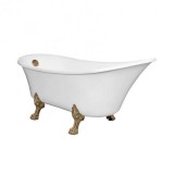 Kerra Antica szabadon álló kád antik réz lábakkal és leeresztővel
