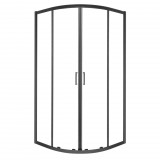 Kerra Aruba 80 fekete íves zuhanykabin tálca nélkül