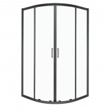 Kerra Aruba 90 GL fekete íves zuhanykabin tálca nélkül