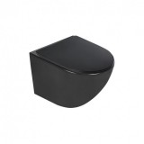 Kerra Delos BLM fali rimless WC soft-close ülőkével, fekete