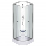 Kerra Evora White 80 hátfalas zuhanykabin zuhanytálcával, 80x80x205 cm