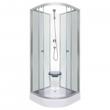 Kerra Evora White 80 hátfalas zuhanykabin zuhanytálcával, 80x80x205 cm