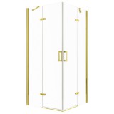 Kerra Flow Gold szögletes nyílóajtós zuhanykabin 90 cm