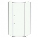 Kerra Glasgow 80x100 cm szögletes aszimmetrikus zuhanykabin zuhanytálca nélkül
