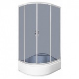 Kerra Katia 100 aszimmetrikus íves zuhanykabin, 100x80x196 cm, grafit üveg, jobbos