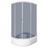 Kerra Katia 100 aszimmetrikus íves zuhanykabin, 100x80x196 cm, grafit üveg, jobbos