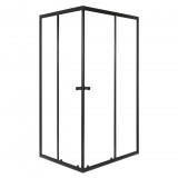 Kerra Olga SQ Element 80x90 fekete szögletes zuhanykabin tálca nélkül