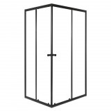 Kerra Olga SQ Element 80x90 fekete szögletes zuhanykabin tálca nélkül